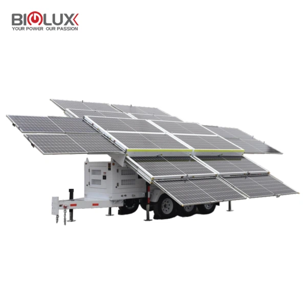 Effektiv rörlig mobil generator Solar Trailer Station med solpanel